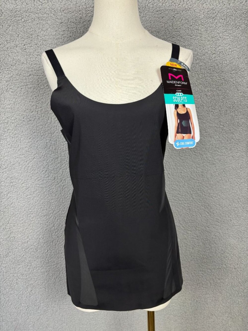 Maidenform Women's Flexees Sculpting Cami Ultra-Firm Cool Comfort Black XXXL NWT